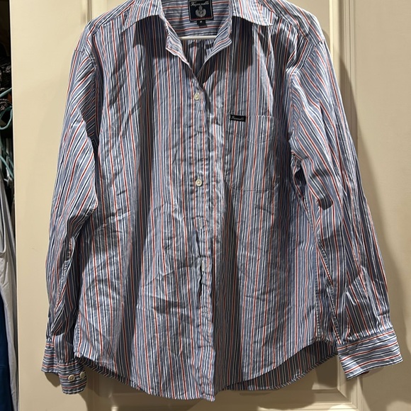 Faconnable women’s striped button down  shirt long sleeves size M - Picture 1 of 7